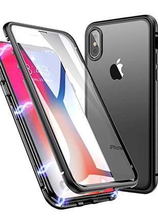 Магнітний чохол iloungemax glass для iphone x &lt;unk&gt; xs magnetic case