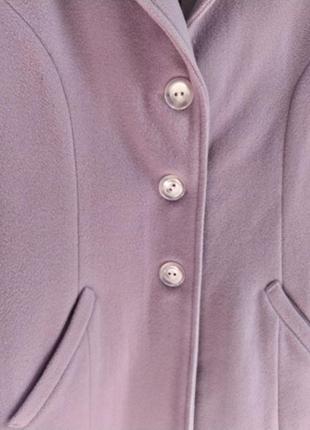Пальто wool and cashmere,  ніжний світло-бурячковий колір3 фото
