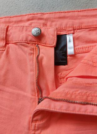 Новые джинсовые шорты шортики оранжевые неоновые h&m размер xs7 фото