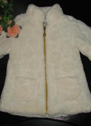 Гламурне демі пальто cutey couture 18-24 міс як нове