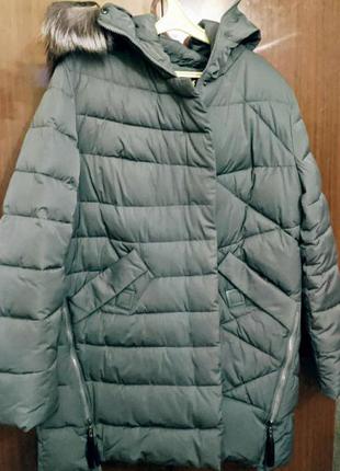 Куртка зимняя пуховик биопух чернобурка3 фото