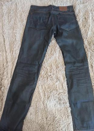 Чоловічі щільні джинси графітового кольору2 фото