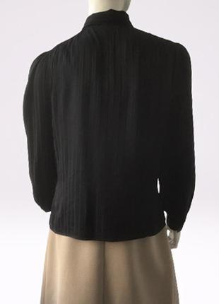 Винтажная шелковая рубашка с бантом  jean dobre paris, франция6 фото