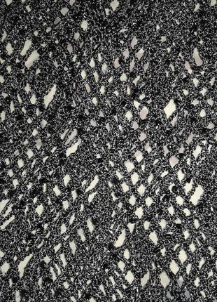 Оригинальная ажурная  кофточка серого цвета расшитая бисером itali , размер s(м).3 фото