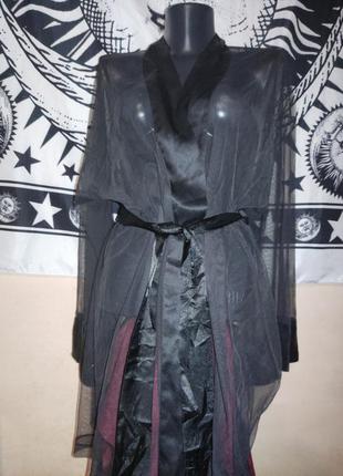 Сексуальный прозрачный халатик из сетки с шелковой отделкой victoria's secret