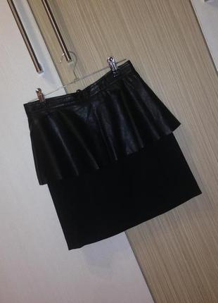 Шкіряна юбка від h&m 🤍