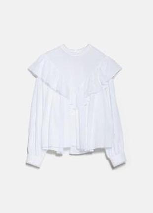 Блуза з рюшами zara