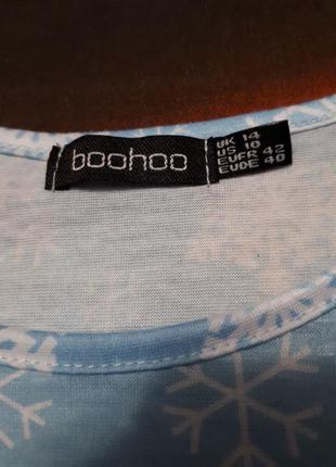 Свитшот со снежинками  с рюшами boohoo бохо р 12-143 фото