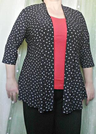 Елегантний жакет, трикотажний кардиган bonmarshe, з подвійною спинкою