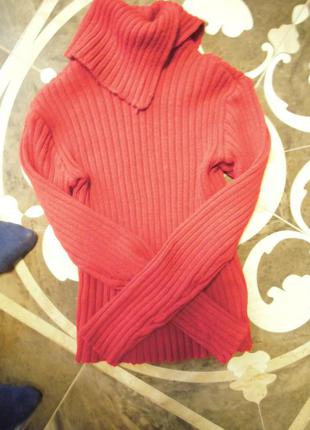 Теплый однотонный свитер 46-50р