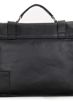 Кожаная мужская сумка чёрная4 фото