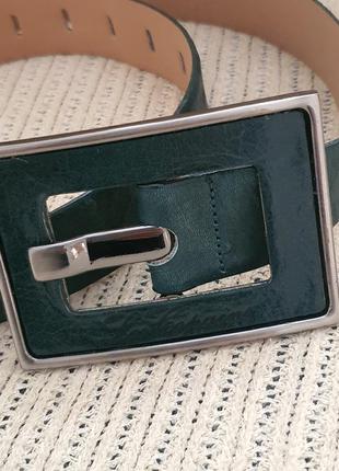 Ремінь, італія,шкіра,зеленого кольору