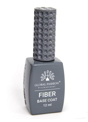 Файбер база, fiber base coat global fashion, 12 мл