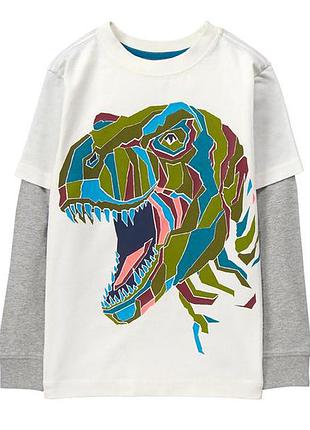 Реглан с динозавром xs, s на 4 года и 5-6 лет, gymboree оригинал америка