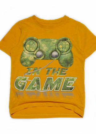 Желтая футболка f&f на мальчика 4-5 лет