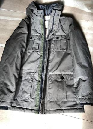Детская курточка цвета темной оливы3 фото