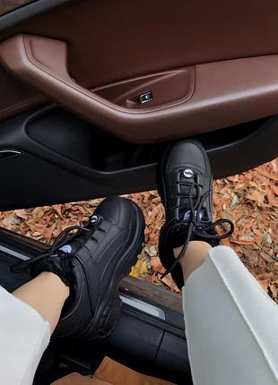 Кроссовки  зимние женские london black (мех)