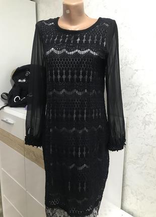 Платье в бельевом стиле гипюр кружево yumi