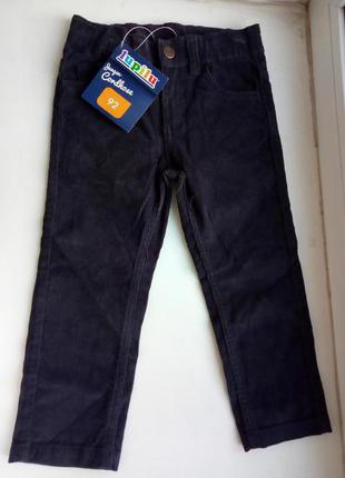 Вельветовые штаны на мальчика 2 и 4 лет, 92 и 104 см lupilu германия1 фото