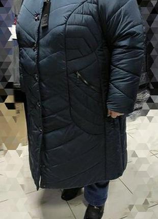 Шикарный зимний пуховик пальто, удлинённая куртка,на пышные формы 🤗.2 фото