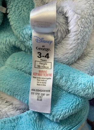 Тепла флісова піжама домашній костюм сліп з косою disney ганна фроузен на 3-4 роки3 фото