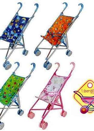 Коляска 9302 w (12шт) залізна, парасольку, поворот