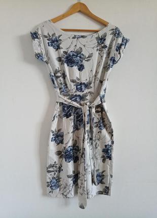 Платье с коттона, платье в цветок
