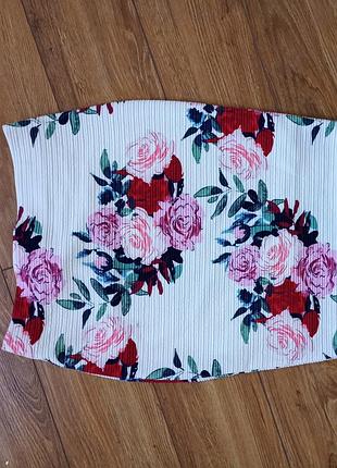 Міні спідниця, спідниця по фігурі, спідниця в квітка