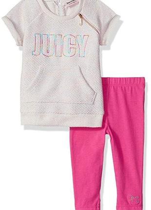 Актуальный костюм juicy couture туника и лосины на девочку 18-24 месяцев хлопок