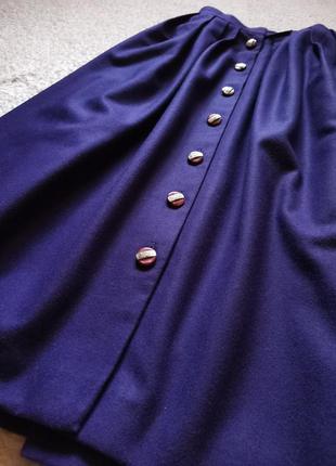 Шерстяная винтажная миди юбка на пуговицах длинная юбка шерсть шерстяное юбка макси1 фото