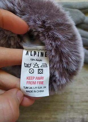 Серые перчатки alpine 4
