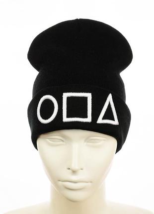 Модные двухслойные шапки и наборы со снудами  "игра в кальмара". 4 цвета