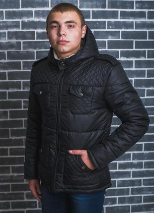 Мужская куртка зимняя черная2 фото