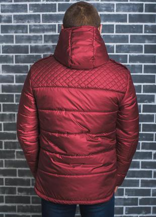 Мужская куртка зимняя бордо3 фото
