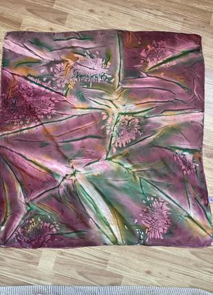 Великий шовковий хустку ручної роботи