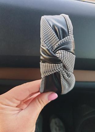 Ободок чалма,обруч чалма экокожа