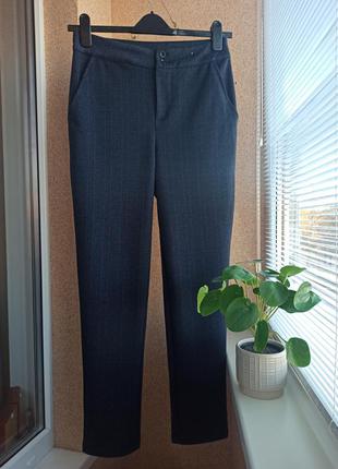Качественный трикотажные темно-синие брюки