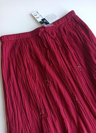 Красивая летняя юбка с жатым эффектом из натуральной ткани 100% хлопок4 фото