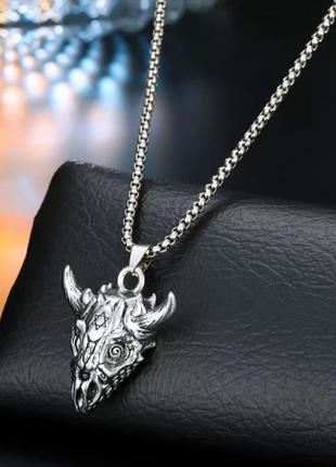 Модна чоловіча срібляста ланцюжок на шию