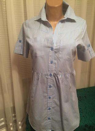 Хлопковая рубашка,туника.с-м