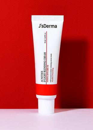 Крем відновлювальний для проблемної шкіри j’sderma acnetrix d’light blending cream 50 ml1 фото