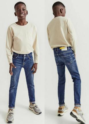 Джинсы синие slim fit для мальчика 7-8лет 128 см рост zara