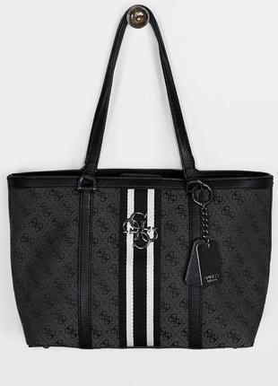 Женская кожаная чёрная сумка шоперguess