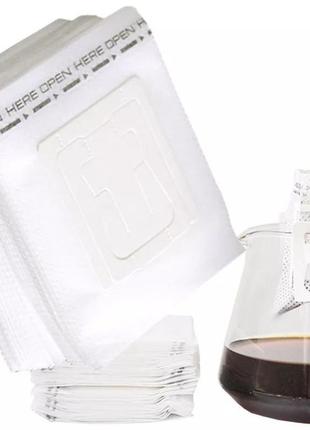 Фільтр пакети для кави дріп пакети індивідуальна упаковка 50 шт в пачці4 фото