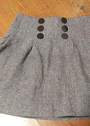 Фирменная шерстяная теплая юбка с подкладкой р.l