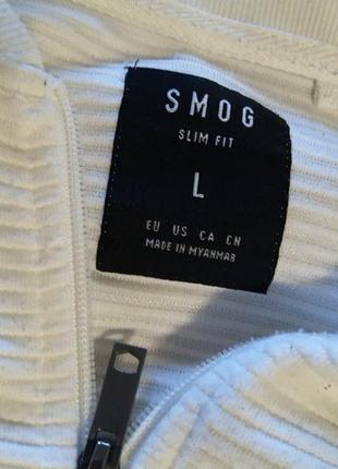 Олимпийка белая в рубчик. мужская кофта, джемпер, лонгслив. унисекс