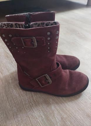 Чоботи замшеві черевички