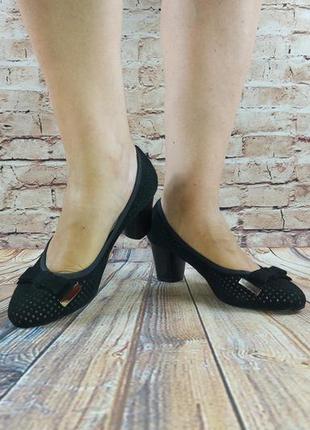 Туфли женские чёрные замша blizzarini 506-5-601, последний 37 размер3 фото