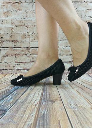 Туфли женские чёрные замша blizzarini 506-5-601, последний 37 размер2 фото