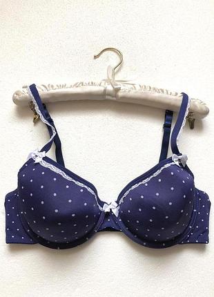 Нежный бюстгальтер в горошек,  80с
